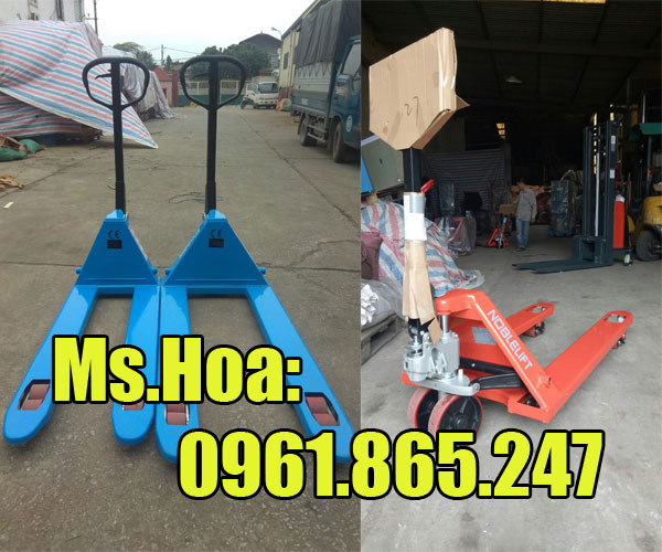 Xe nâng tay thấp càng hẹp giá rẻ