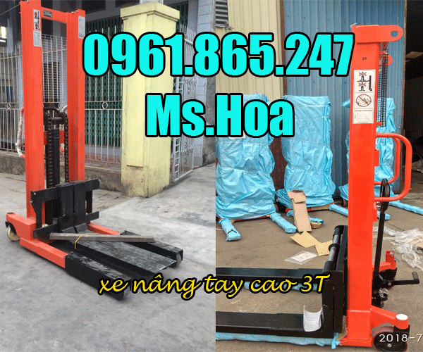 Giá xe nâng tay cao 3 tấn