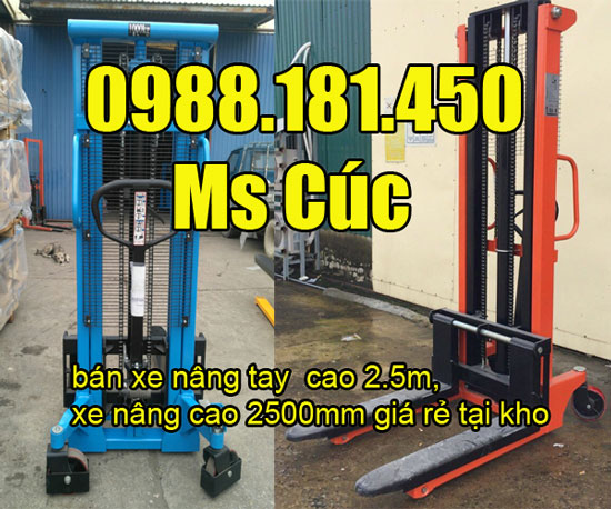 địa chỉ bán xe nâng tay cao 2500mm giá rẻ