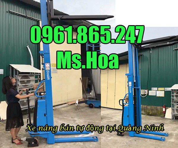 Xe nâng bán tự động tại Quảng Ninh