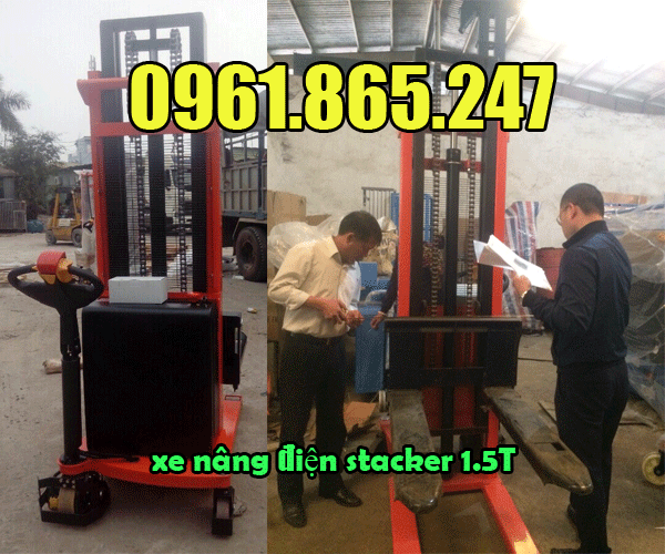 Xe nâng điện stacker 1.5 tấn