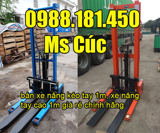 xe nâng kéo tay 1m giá bao nhiêu