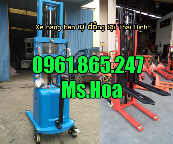 Xe nâng bán tự động tại Thái Bình