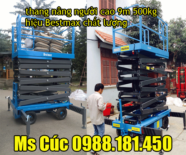 giá thang nâng người cao 9m