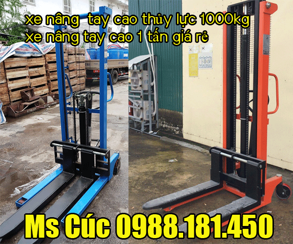 giá xe nâng tay cao thủy lực 1000kg