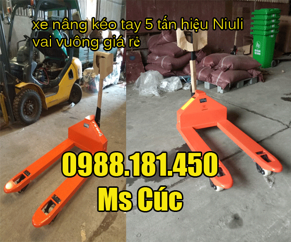 xe nâng kéo tay 5 tấn niuli