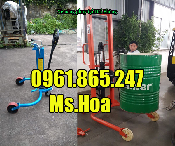 Xe nâng phuy tại Hải Phòng