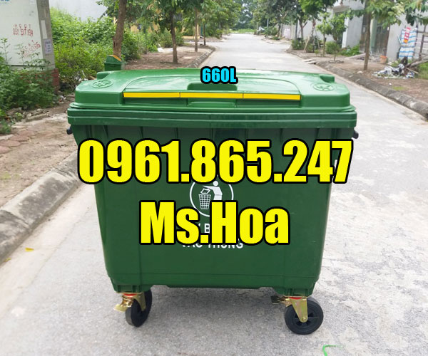 Thùng rác nhựa 660l hdpe
